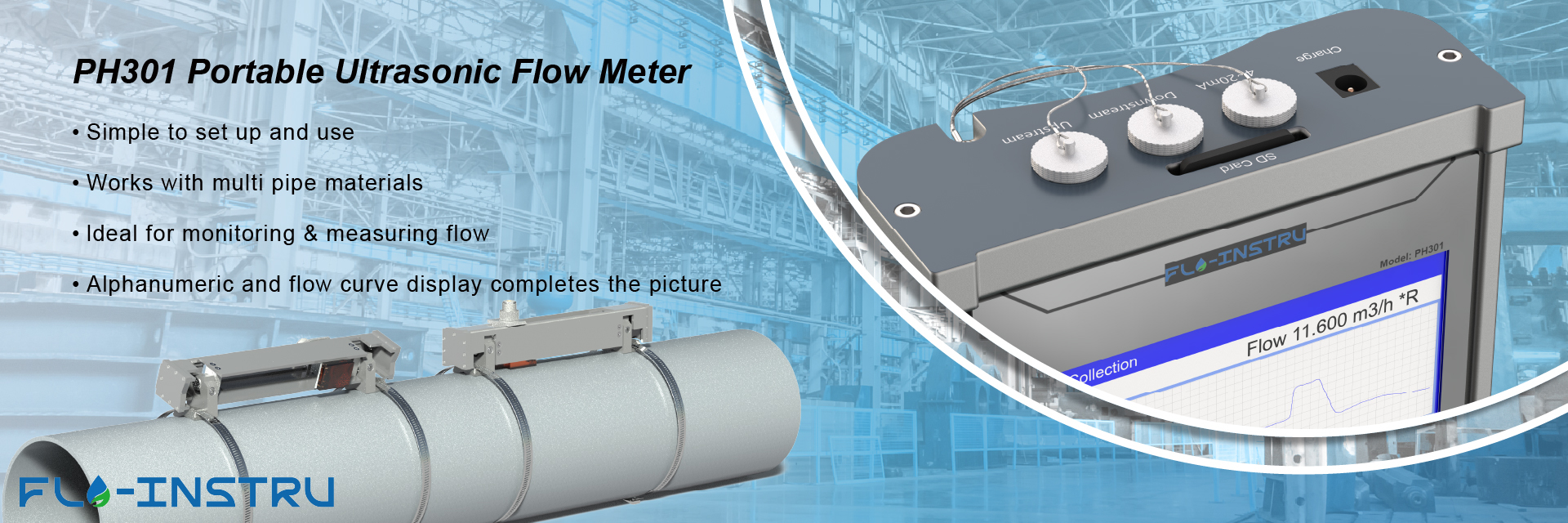 Quality Clamp-on Ultrasonic Flowmeter factory