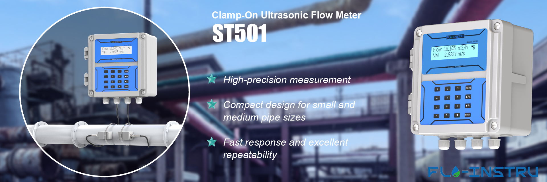 Quality Clamp-on Ultrasonic Flowmeter factory