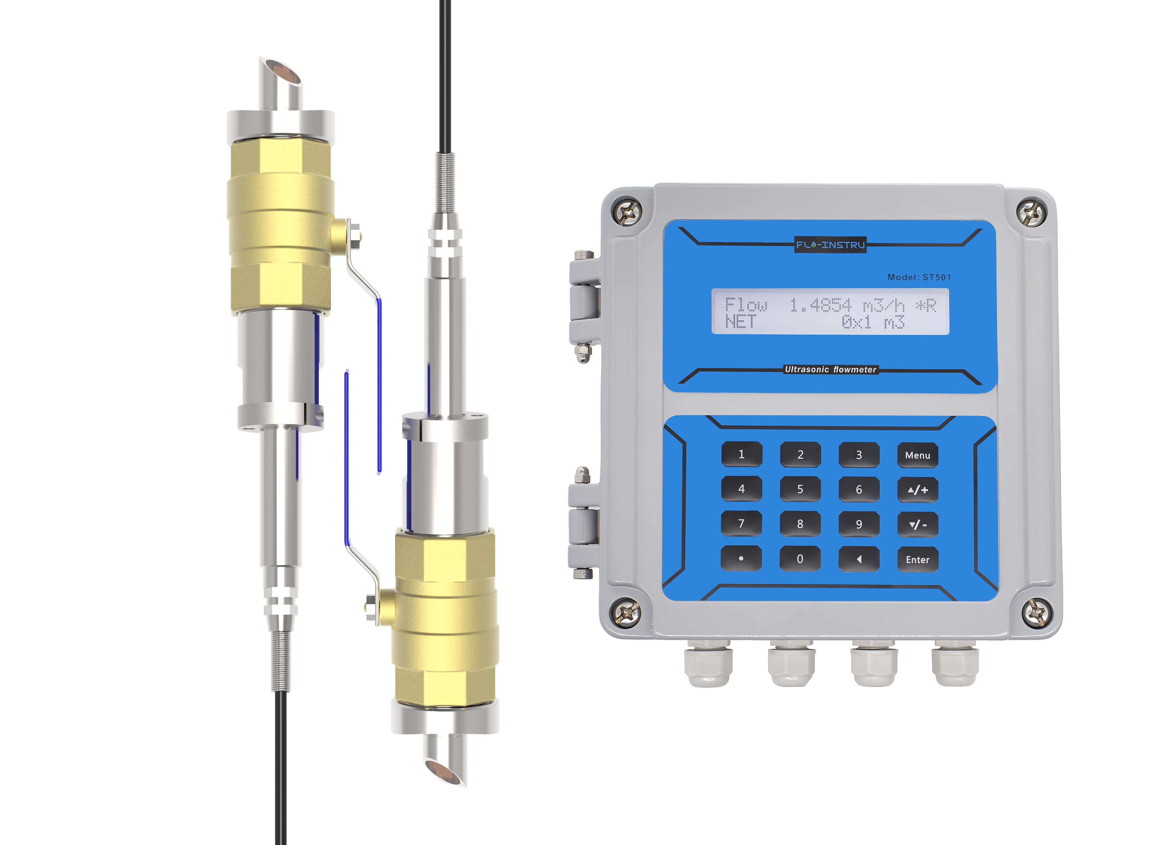 ST501 Insert Wall Mount Ultrasonic Flowmeter With Adaptive Signal ...
