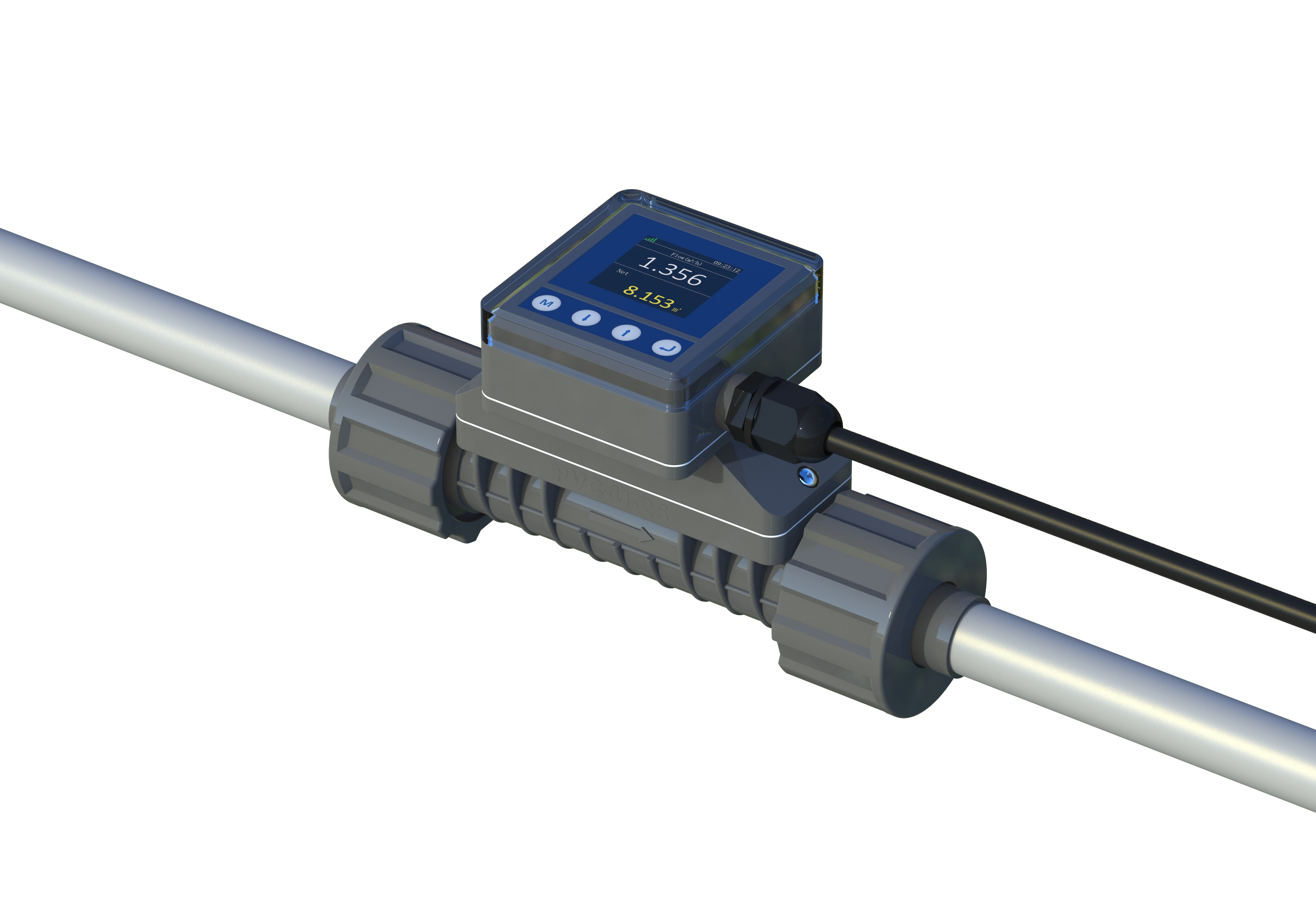 FL101 clamp on ultrasonic flow meter hot water